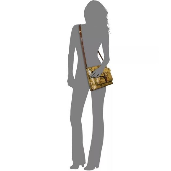 PATRICIA NASH Kirby leather front pocket vintage LG crossbody -European Map - Picture 2 of 9